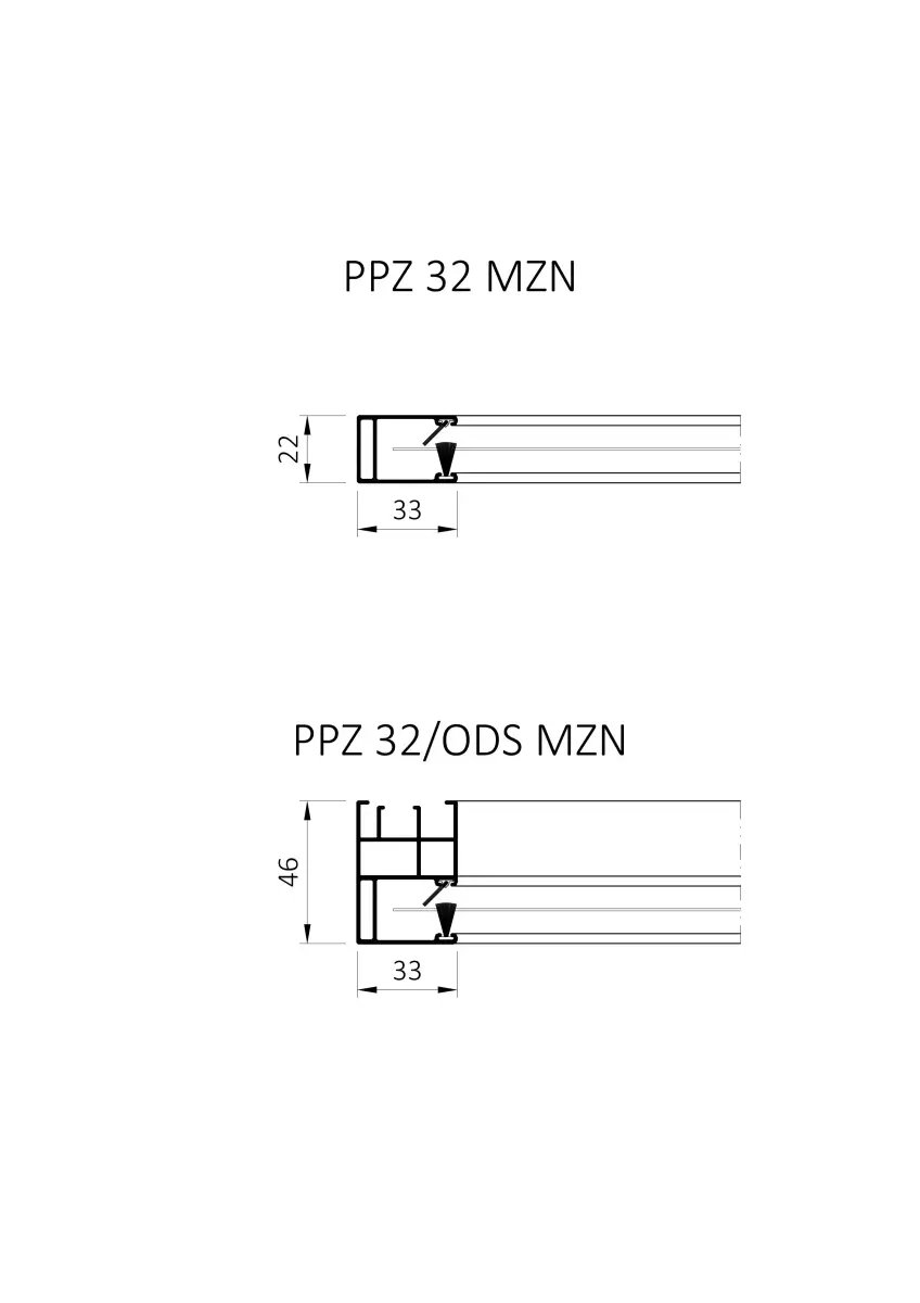 MZH / MZN sistēmu vadotne — ALUPROF profils