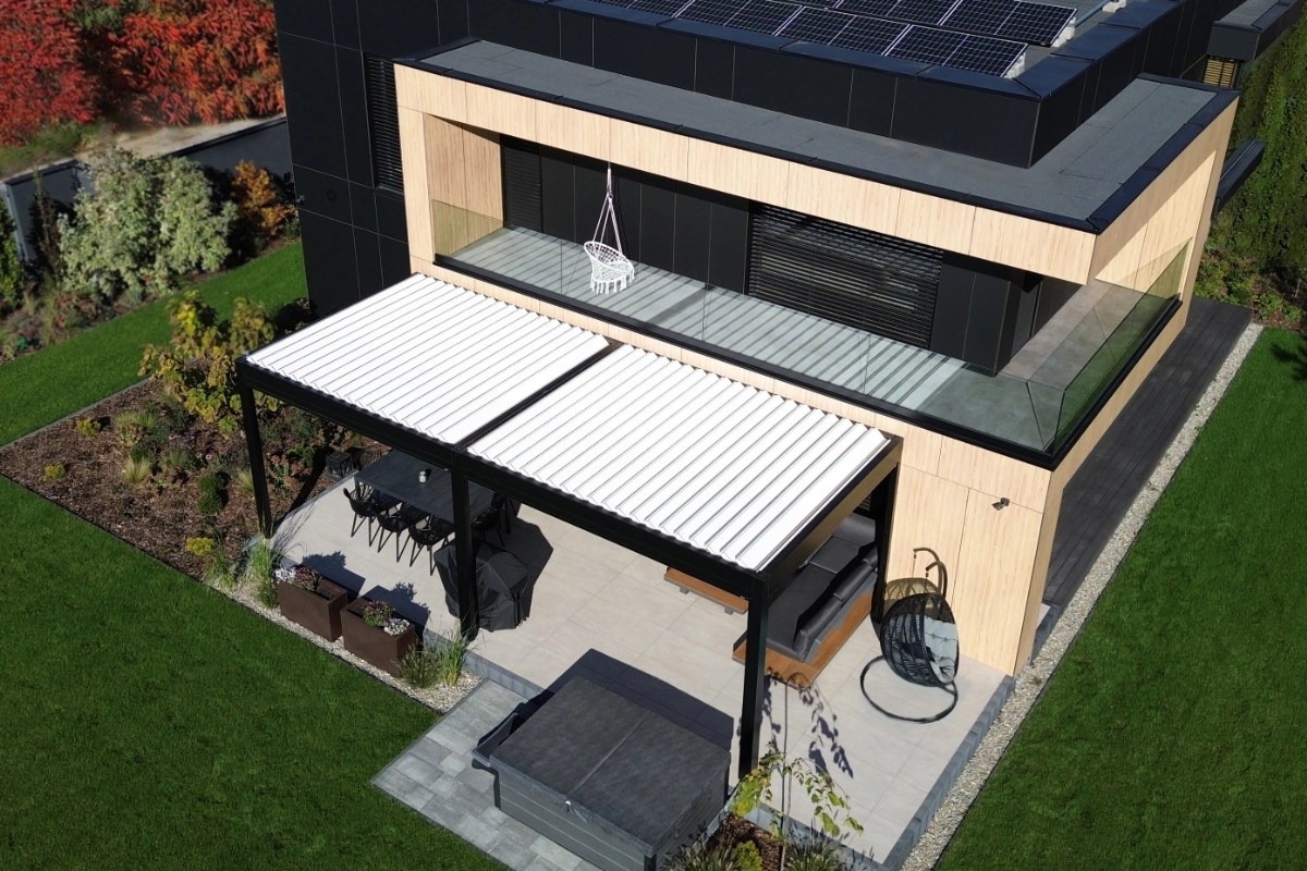 WIN CLIMATIC S500 pergola ar atvērtām lamelēm